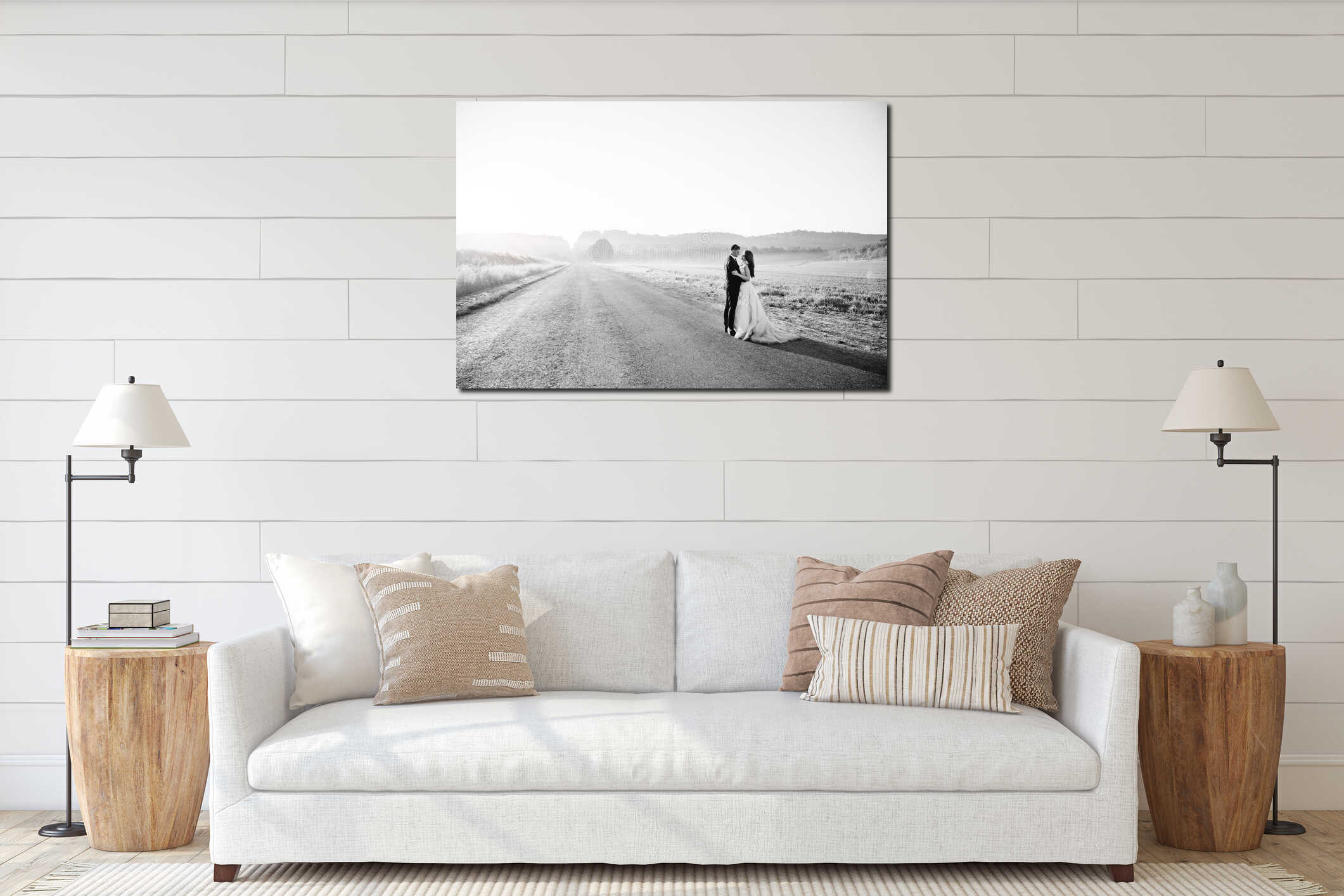 Canvas above sideboard for size context