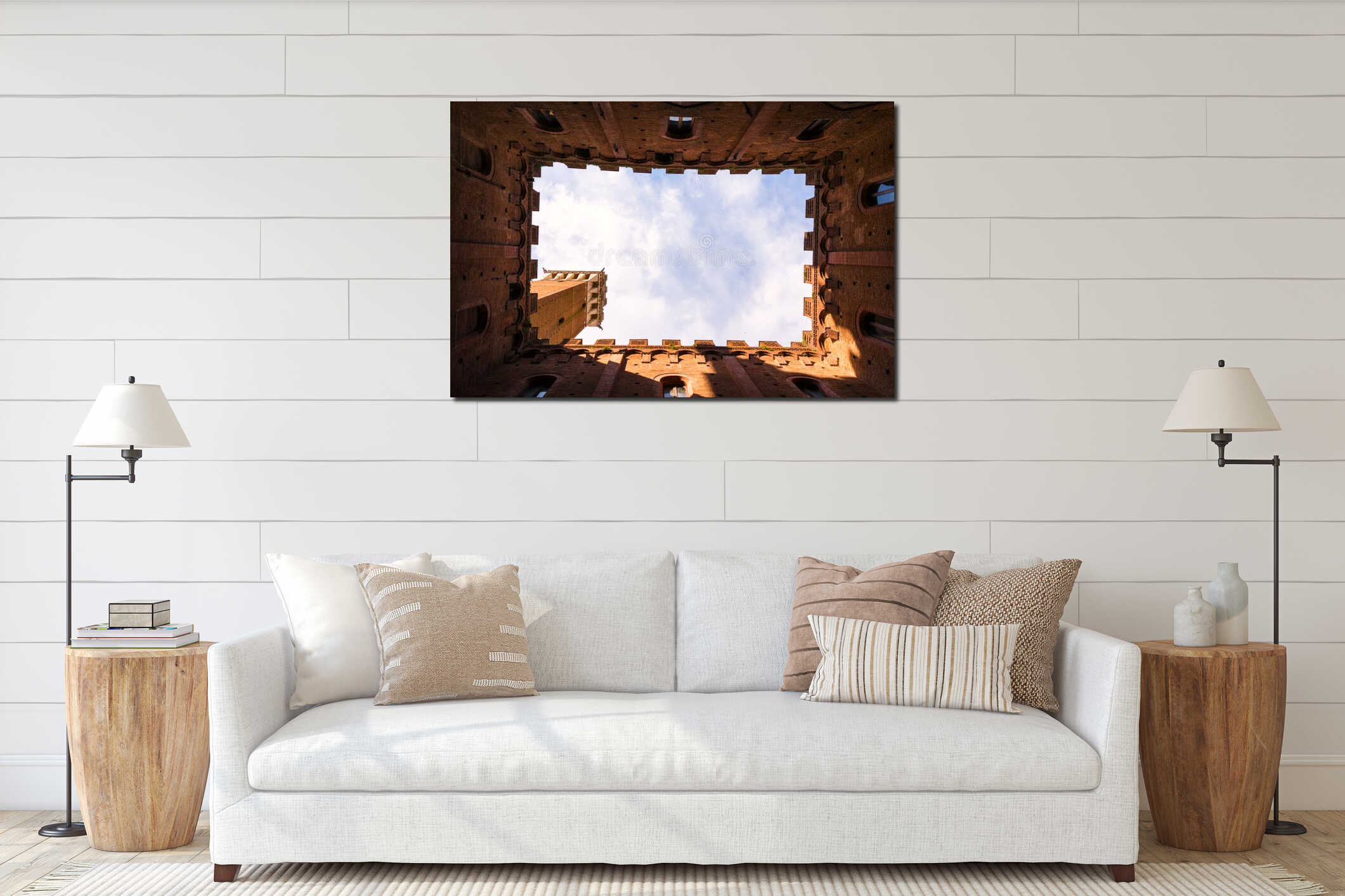 Famous Torre del Mangia interior mockup