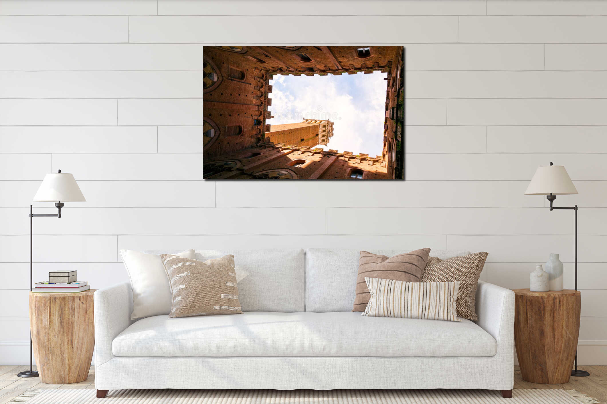 Famous Torre del Mangia interior mockup