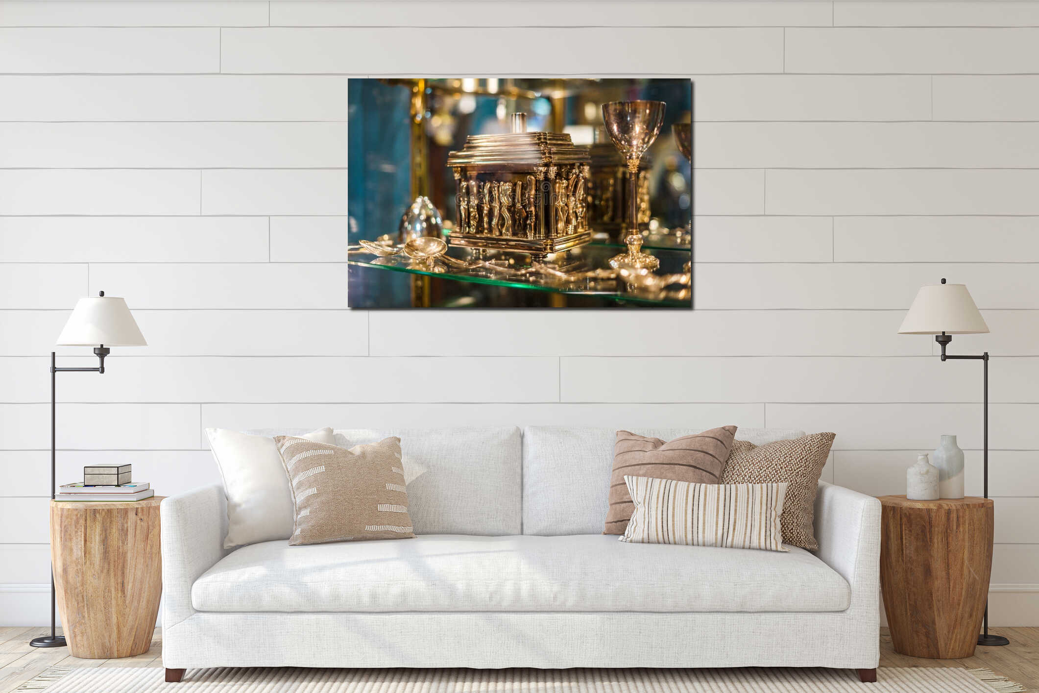 Antique shop interior, Bruxelles, Belgium interior mockup