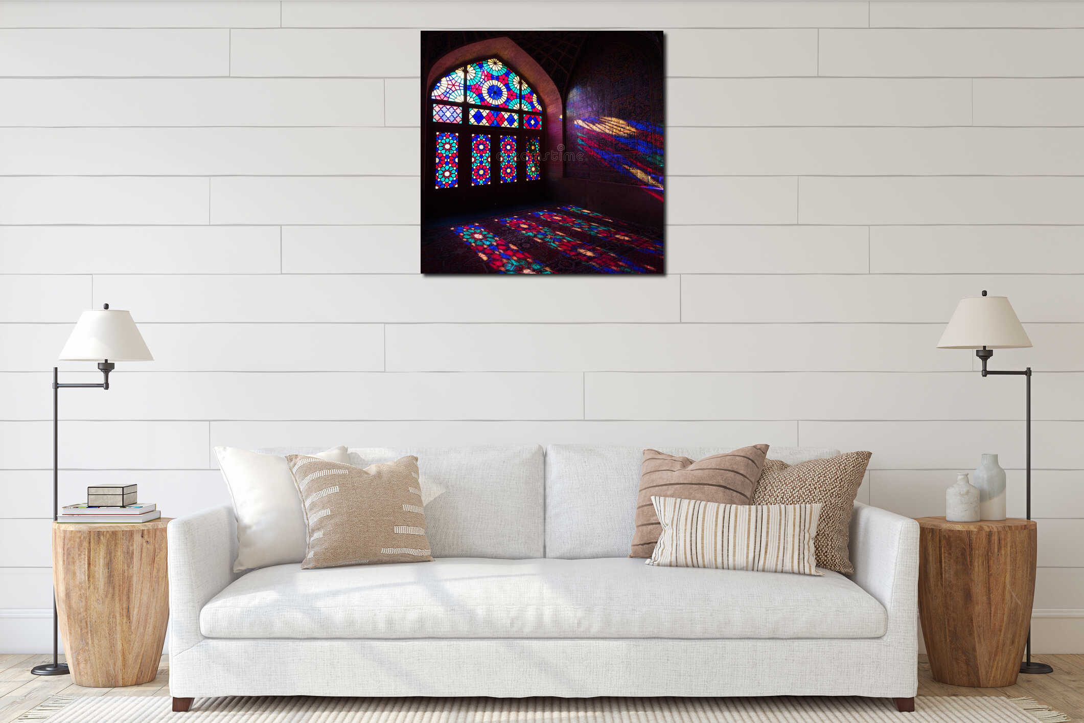 HDR of Nasir al-Mulk Mosque in Shiraz, Iran interior mockup