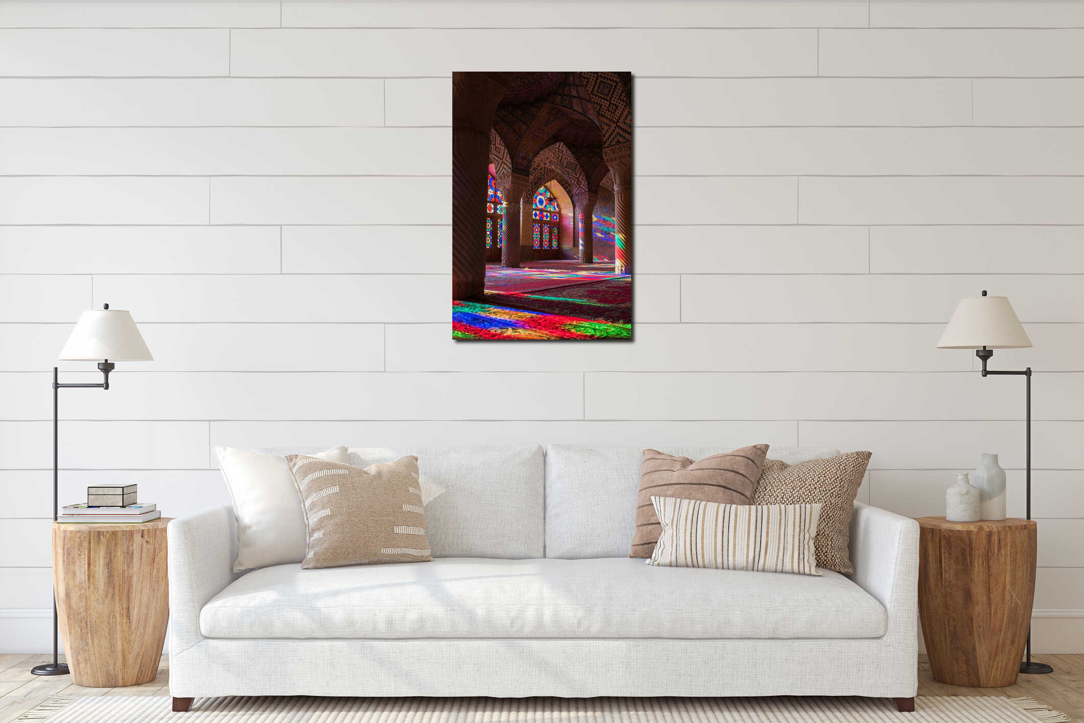 HDR of Nasir al-Mulk Mosque in Shiraz, Iran interior mockup