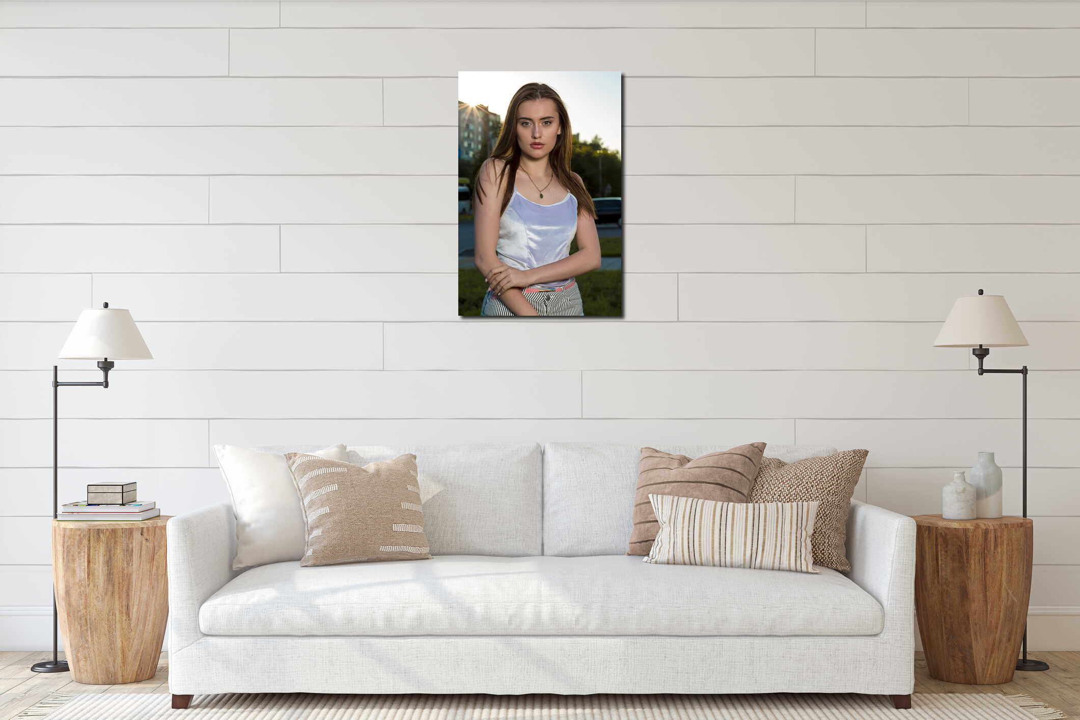 Canvas above sideboard for size context