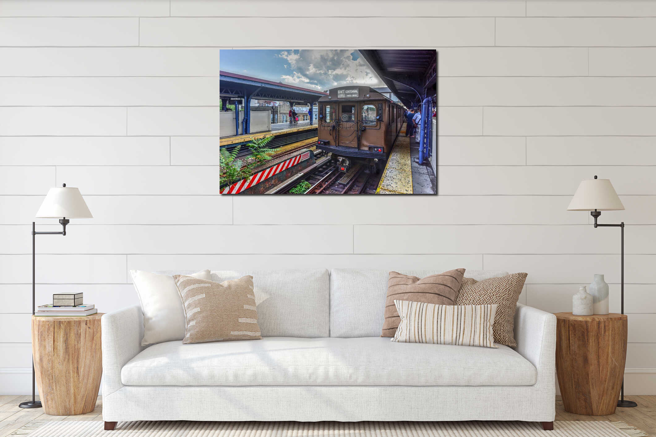 NYC Vintage Subway Train interior mockup