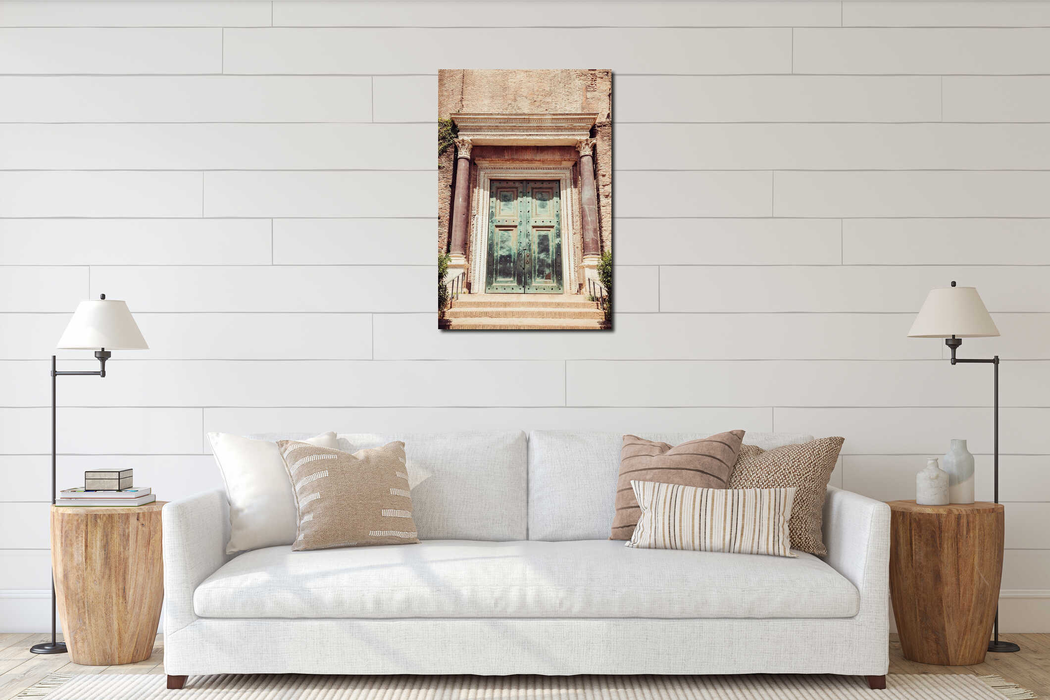 Roman Forums ancient ruins in Rome, Italy interior mockup