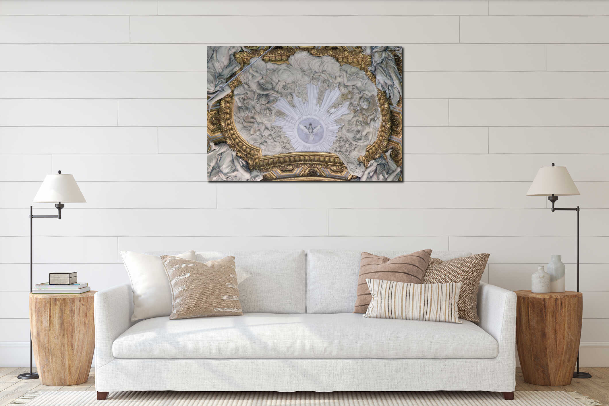 Canvas above sideboard for size context