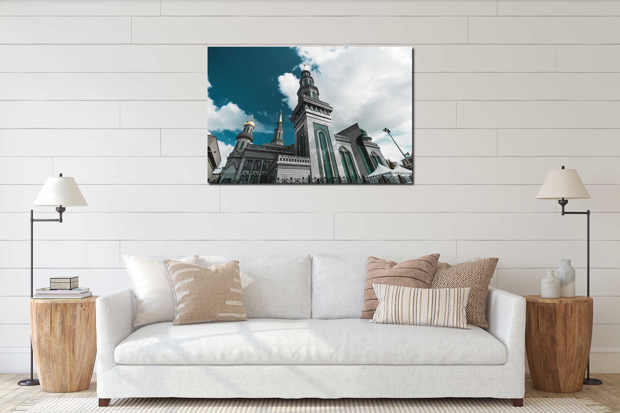 The Grand Cathedral Mosque in Moscow interior mockup